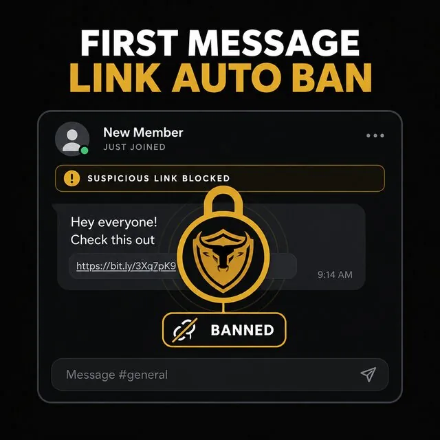First Message Link Auto-Ban